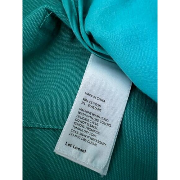 Kate Spade Saturday Teal Cuffed Shorts- Size 2 - Picture 5 of 5